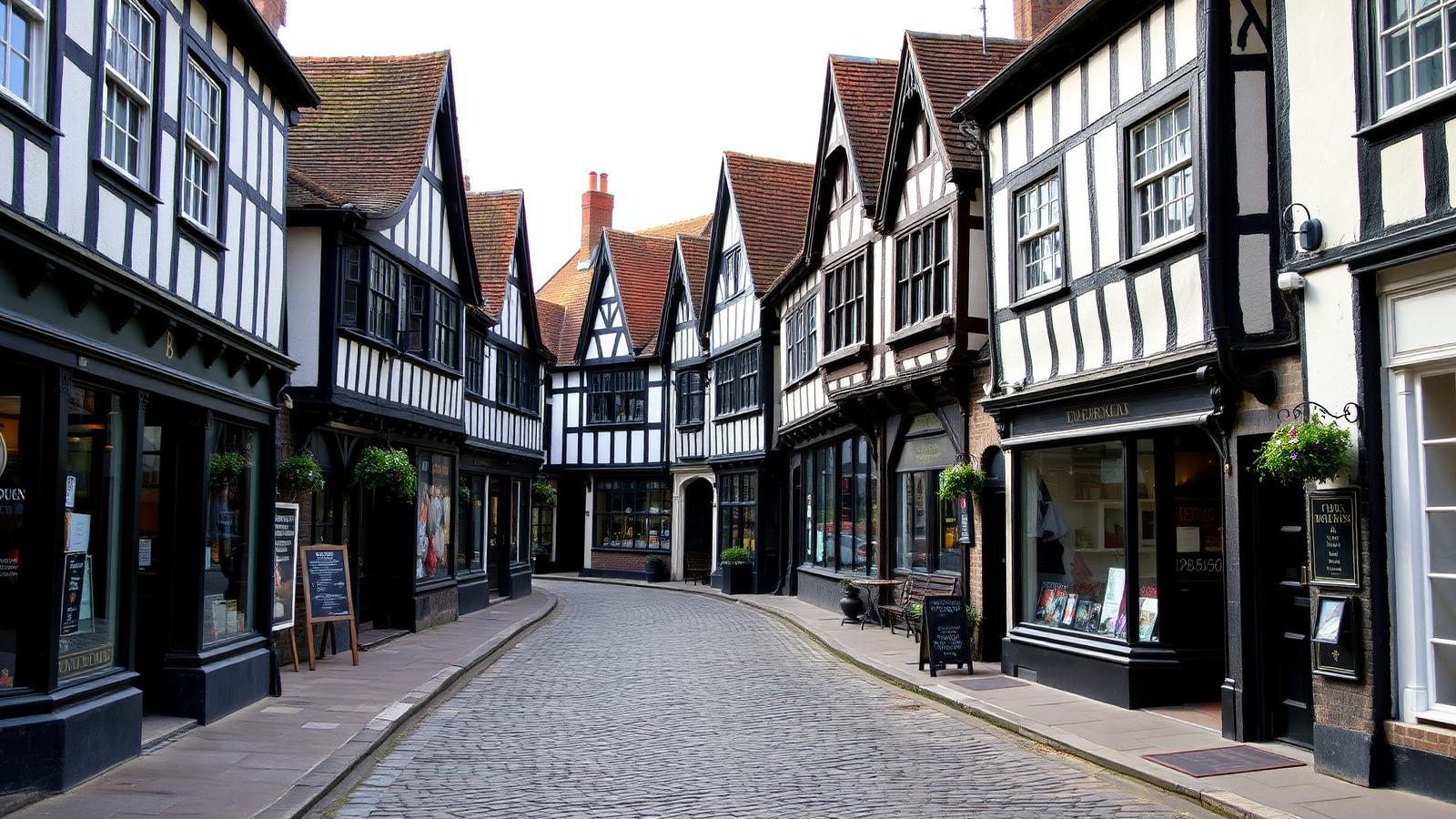 Saffron Walden timber-framed period buildings on a town centre street — J&Co Contractors coverage area